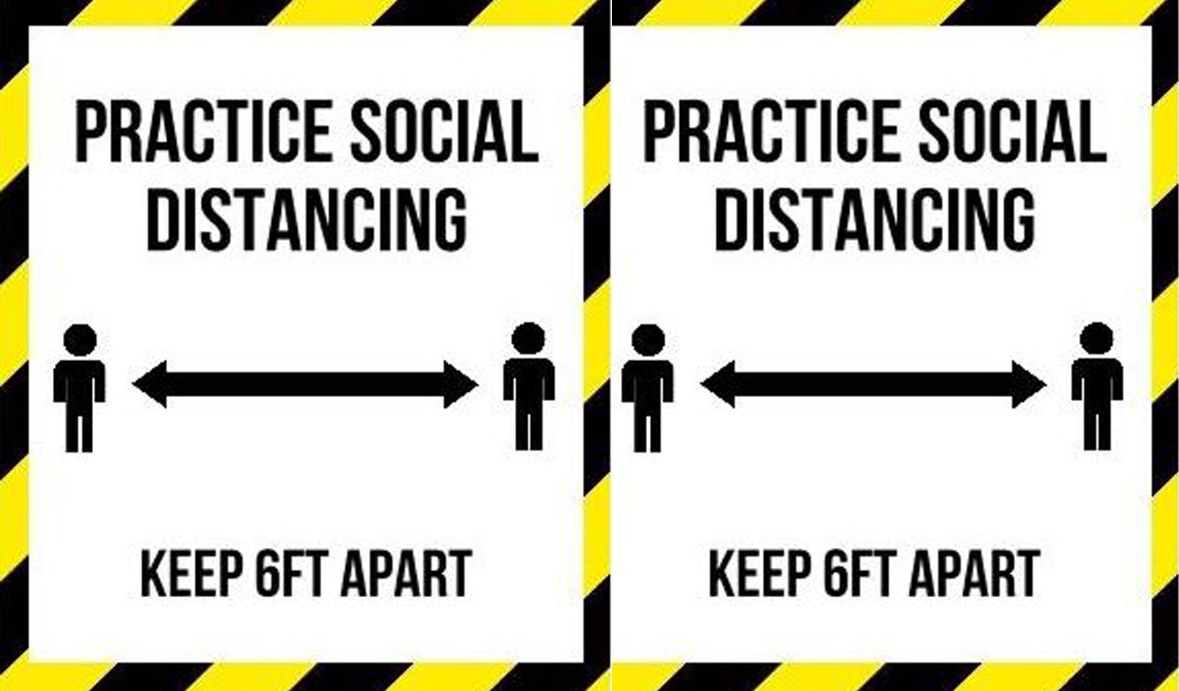 social distancing safety sign
